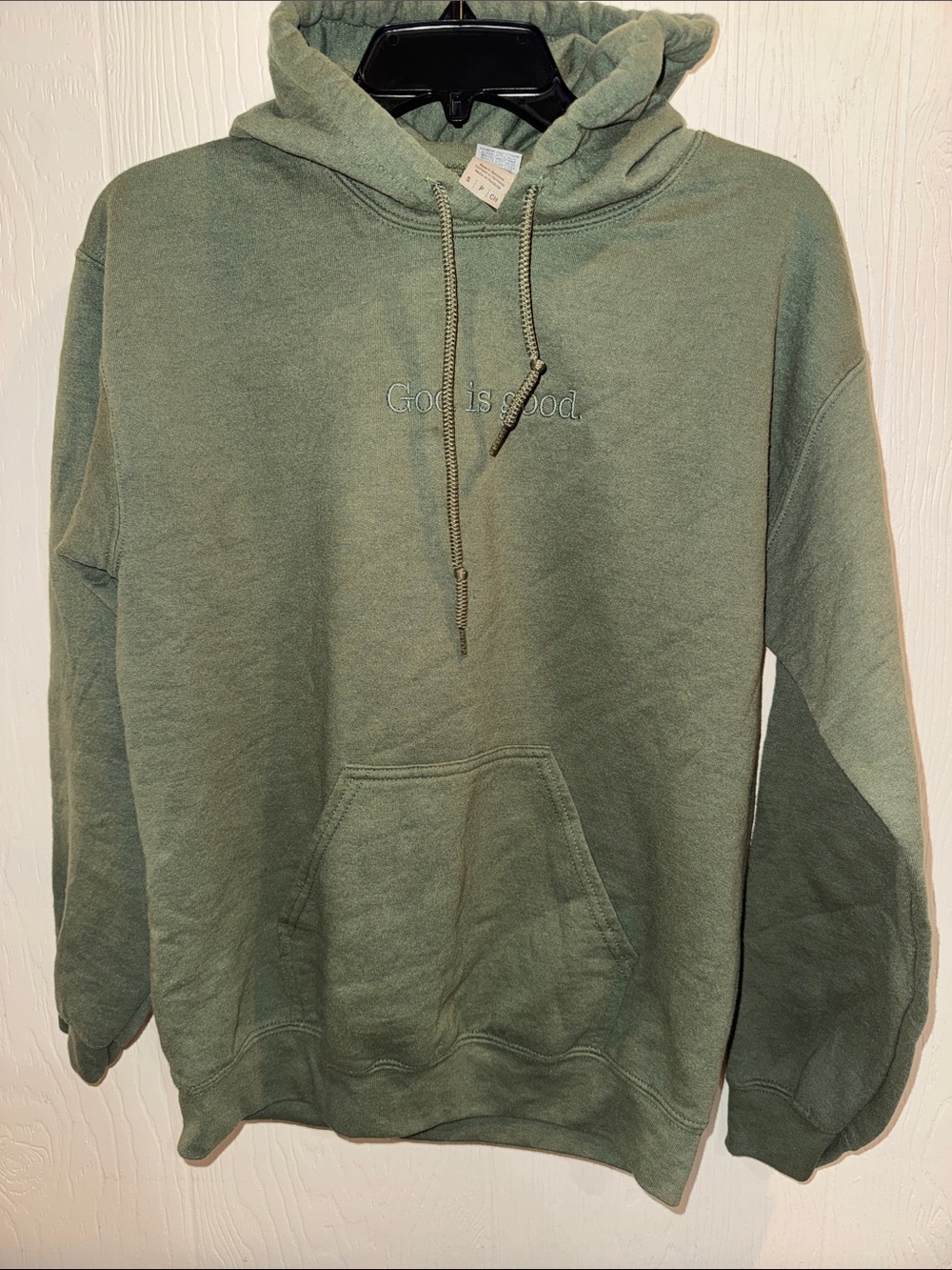 God Is Good Olive Green Hoodie Sweatshirt - Unbranded